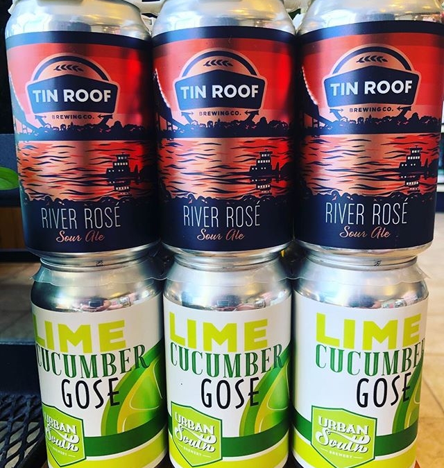 @tinroofbeer River Rose and @urbansouthbeer Lime Cucumber Gose are both now available at our Perkins…