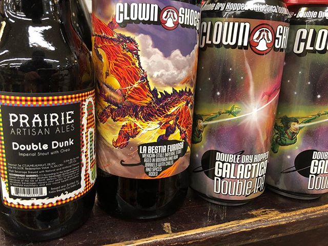 It’s #newbrewthursday at our Perkins Rd location! @prairieales @clownshoesbeer #beer #doubledunk #oreo #stoutseason #barrelagedbeer #freshhops