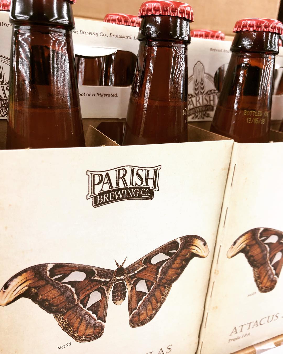 @parishbrewingco Atticus Atlas is now available at our Mid-City location! #beer #drinklocalbeer #freshhops