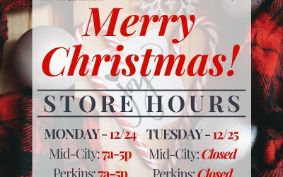 Store Hours for Christmas Eve & Christmas Day y’all! Everyone have a very safe &…