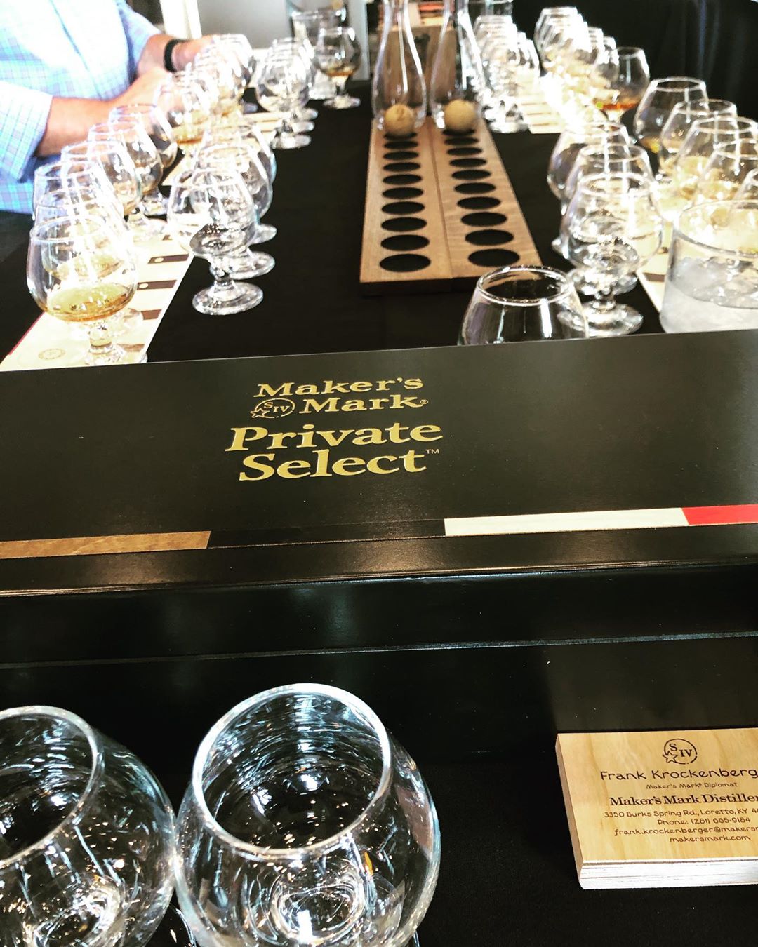 Working hard picking our second barrel of @makersmark Private Select that will be ready in…