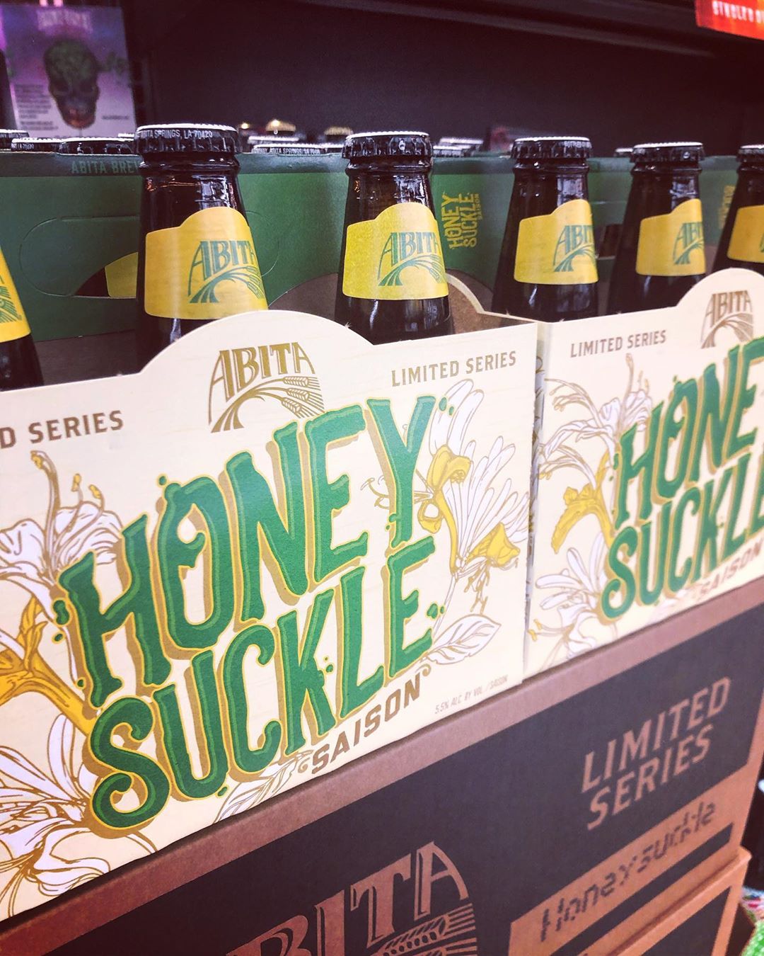 @abitabeer Honeysuckle Saison is now in stock at our Perkins Rd location! #beer #drinklocal #saison…