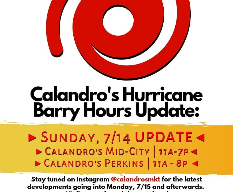 Folks – we’re now back open with Barry heading north of us. Open ’til 7pm…