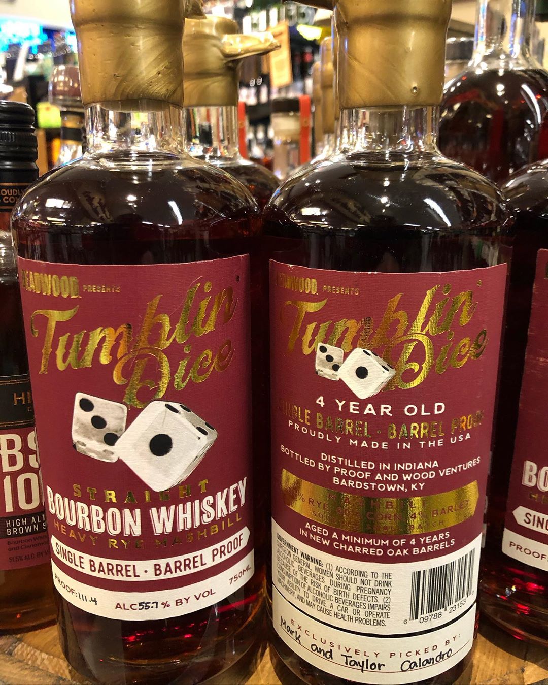 Deadwood Tumblin’ Dice, 4 year old MGP juice barrel select, is now available at our…