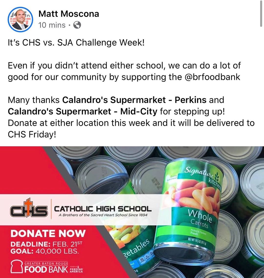 Come by BOTH locations starting today until Friday to support @chs_br with their #2020challengeday canned…