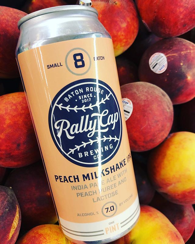 @rallycapbrewing Peach Milkshake IPA is now available at our Perkins Rd location! 🍑 🥛 #drinklocal…