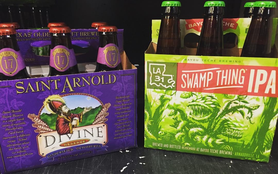 @bayoutechebrewing Swamp Thing IPA and @saintarnoldbrewing Divine Reserve 17 Baltic Porter are both now in…