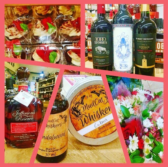 More #valentinesday treats for your sweet available now at @calandrosmkt Perkins! #beardoil #bourbonbarrelagedwine #wine #spirits…