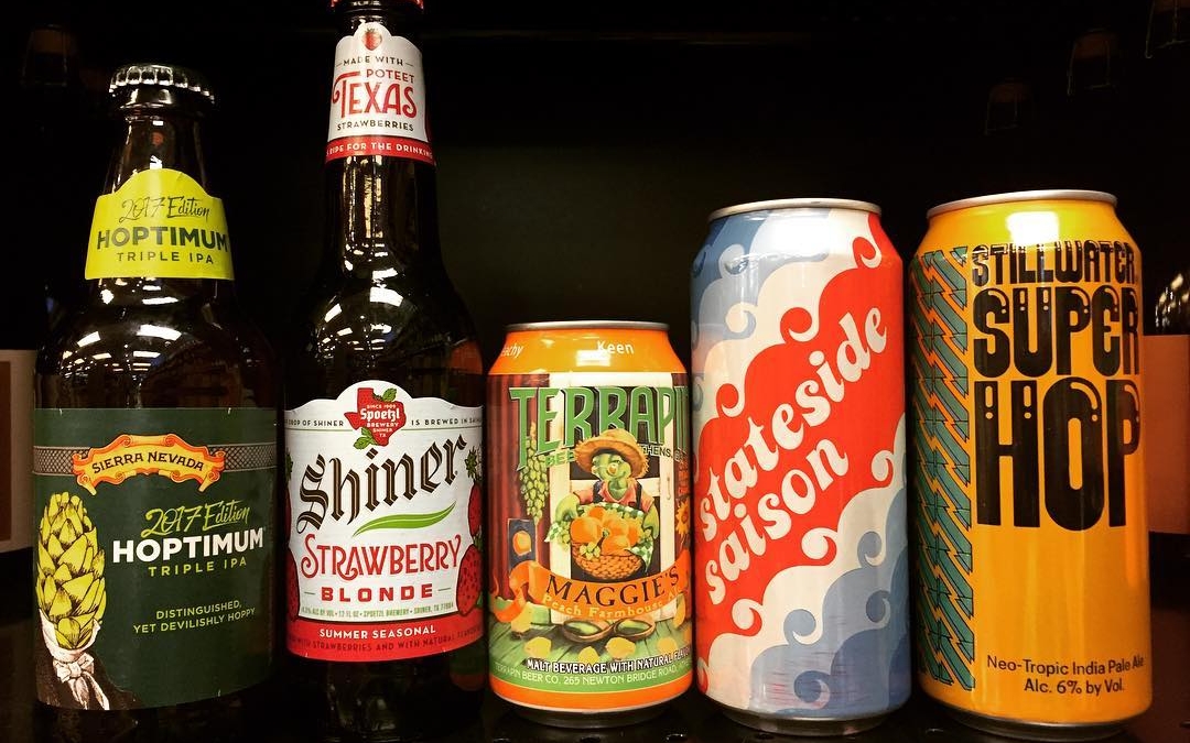 It’s #newbrewthursday at our Perkins Rd location! @stillwater_artisanal @shinerbeer @sierranevada @terrapinbeerco #beerstagram #beers #freshhops