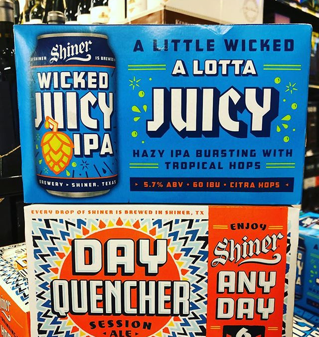 New brews from @shinerbeer now available at our Perkins Rd location! #beer #texasbeer #juicy #spoetzlbrewery…