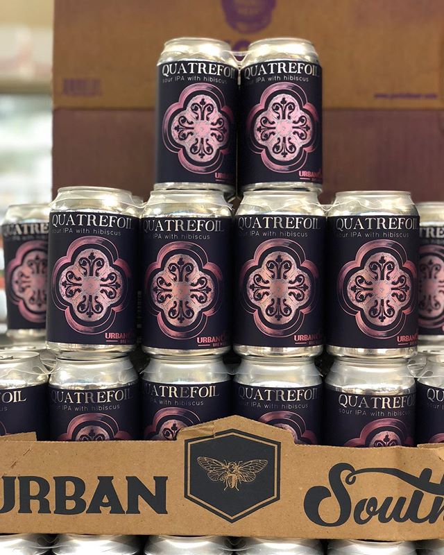 @urbansouthbeer Quatrefoil is now available at our Perkins Rd location! #beer #drinklocal #hibiscus🌺 #ipa