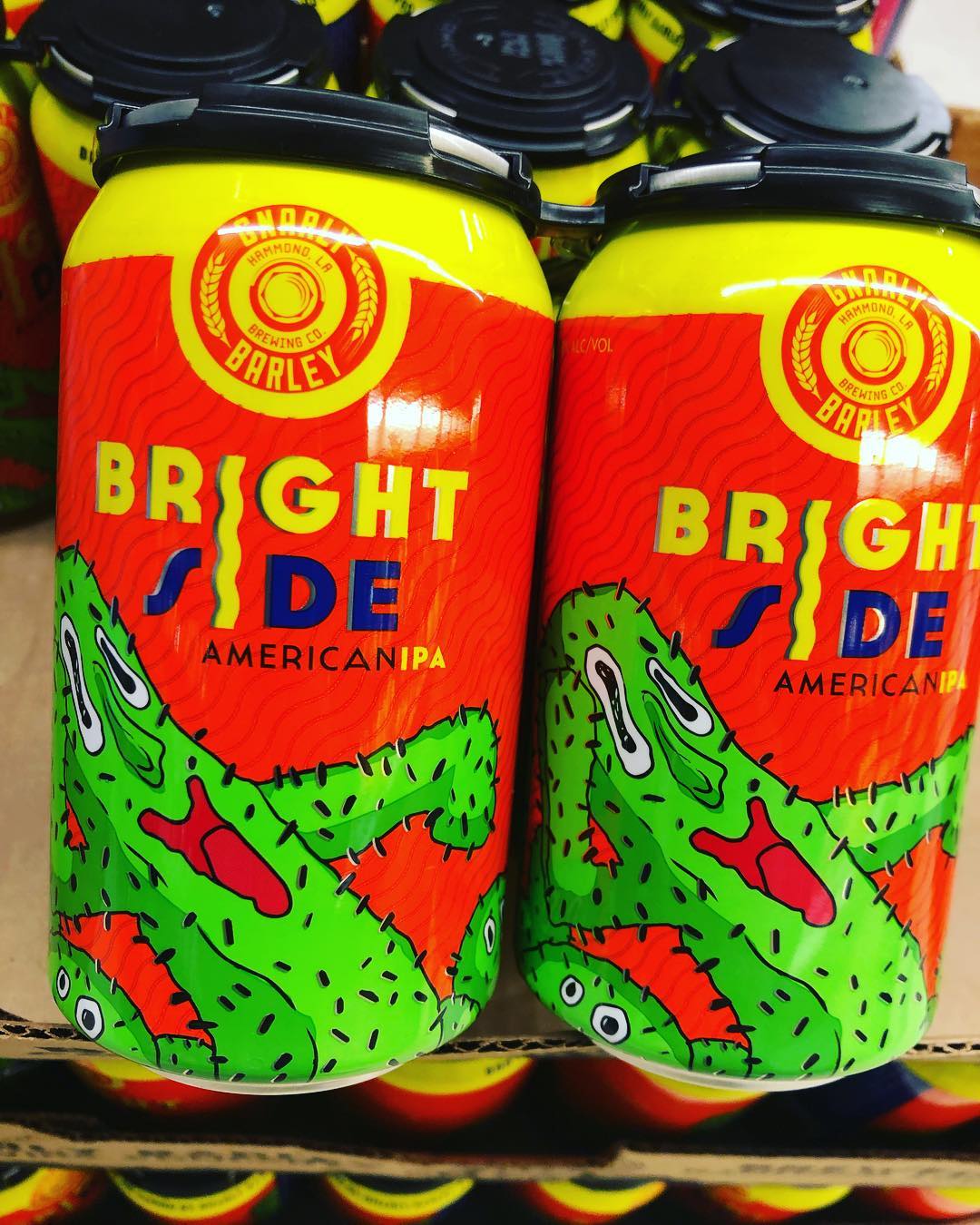 @gnarlybarley Bright Side is now available at BOTH locations! #beer #freshhops #drinklocal #purty