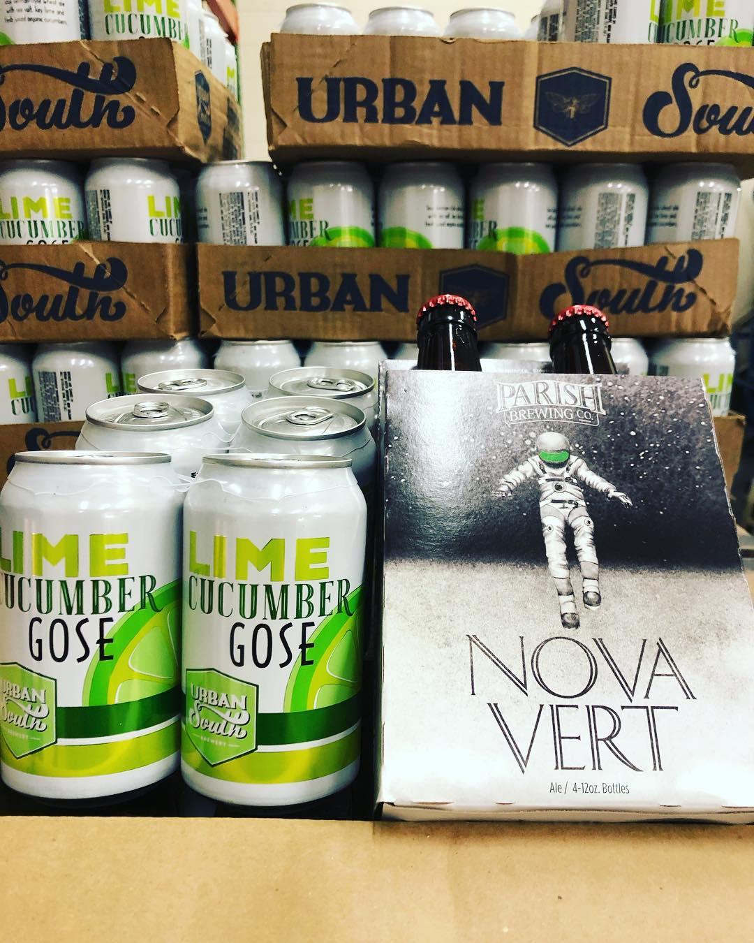 @parishbrewingco Nova Vert and @urbansouthbeer Cucumber Lime Gose have returned to our Perkins Rd location!…
