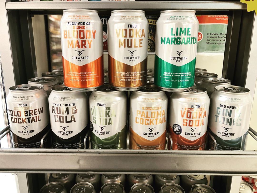 @cutwaterspirits line of pre-made cocktails in a can are now available at BOTH locations! Just…