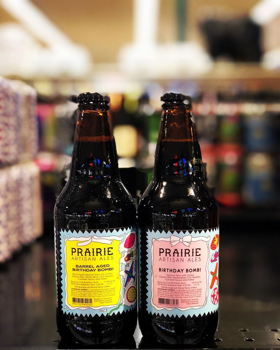 It’s #newbrewthursday at our Perkins Rd location featuring @prairieales Barrel Aged Birthday Bomb and Regular…