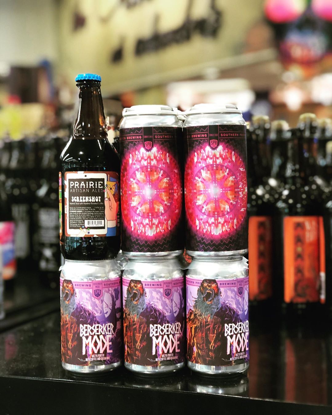 But wait… there’s more at our Perkins Rd location! @soprobrewco @prairieales #beer #haze #drinklocalish #hazelnut
