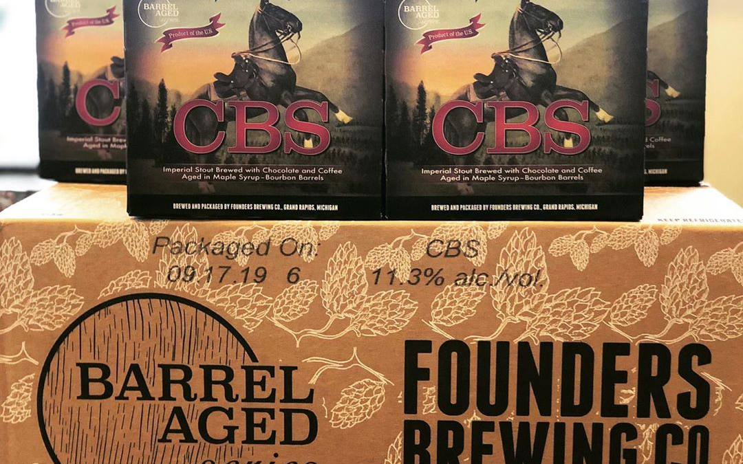 @foundersbrewing CBS is now available at our Perkins Rd location! #beer #barrelagedbeer #stoutseason #gostros