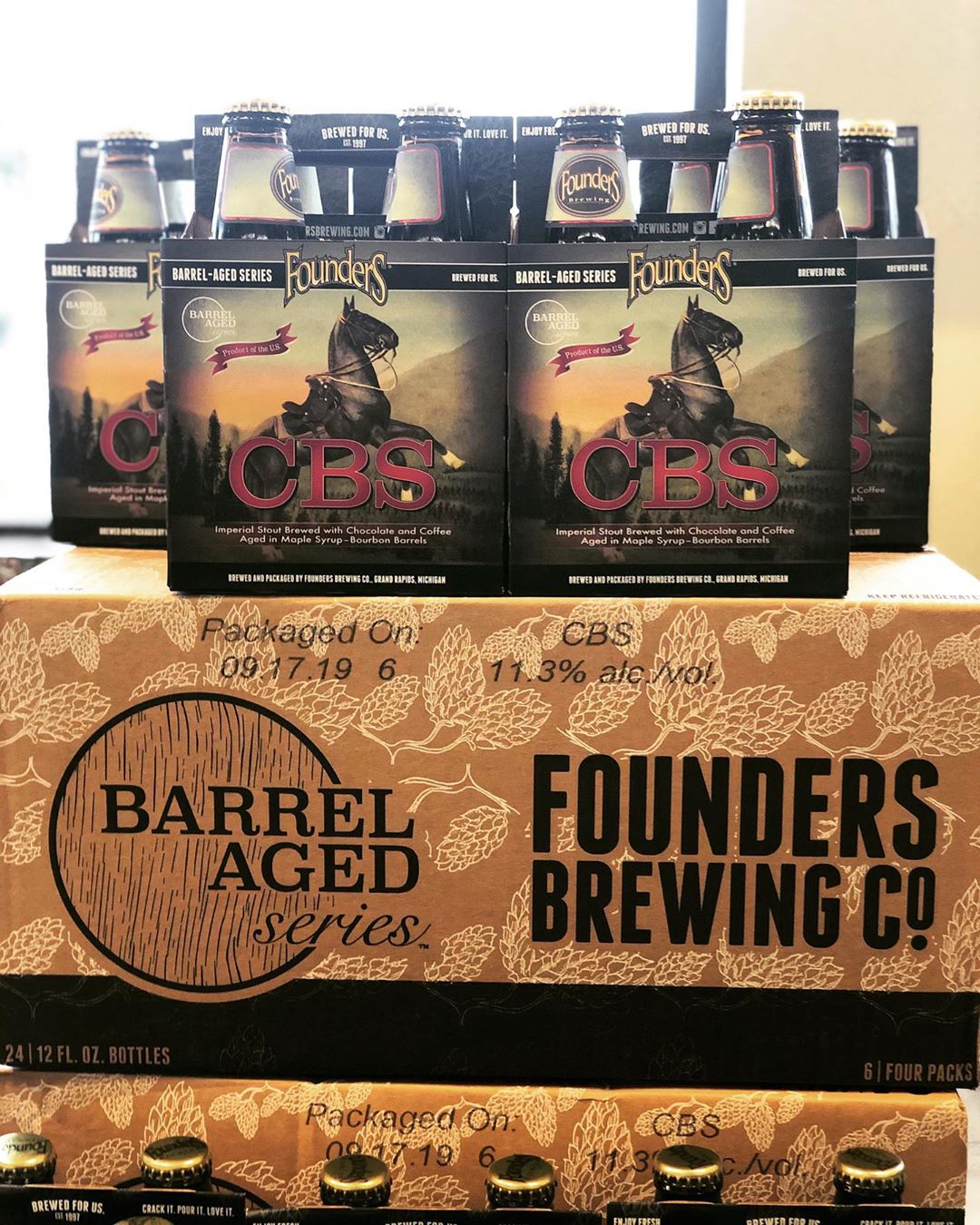 @foundersbrewing CBS is now available at our Perkins Rd location! #beer #barrelagedbeer #stoutseason #gostros