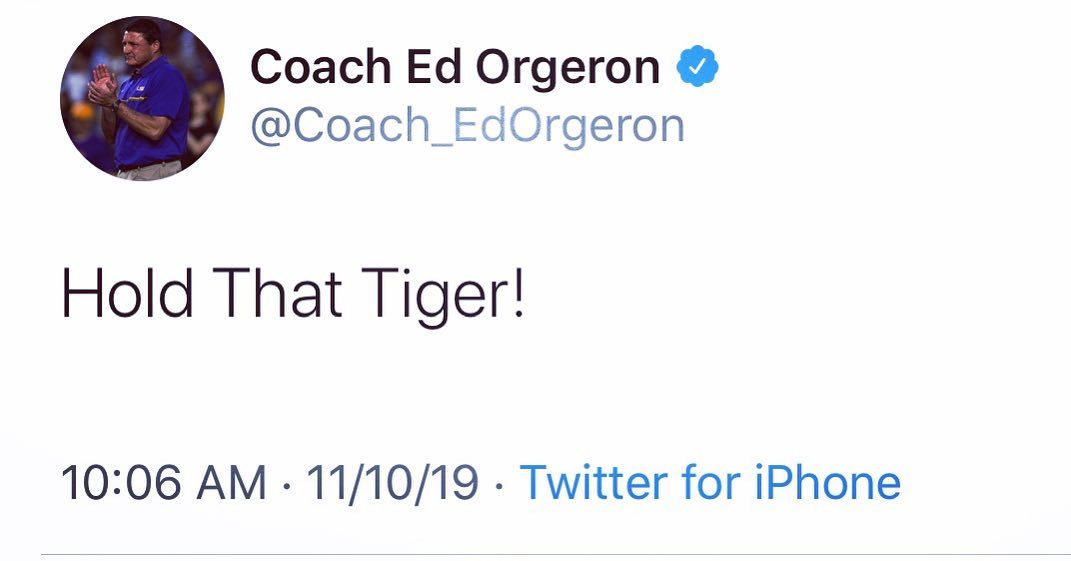 We couldn’t have said it better Coach-O! Geaux Tigers 🐅… #geauxtigers🐯 #beatbama #finally