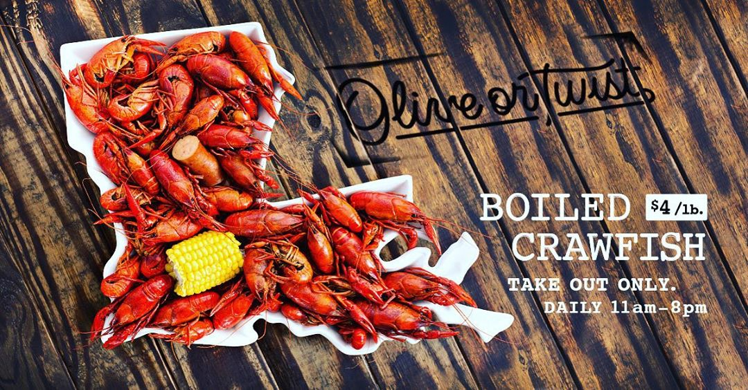 Go by our friends at @oliveortwistbr and scoop up some delicious crawfish… they’ll be slinging…