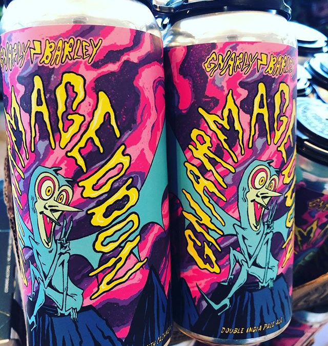 @gnarlybarley Gnarmageddon is back in stock at our Perkins Rd location! #beer #drinklocal #dipa #haze