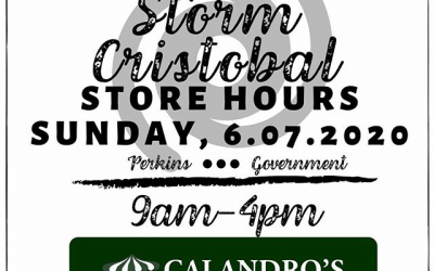 Due to the anticipated inclement weather on tomorrow, both Perkins Rd & Government St locations…