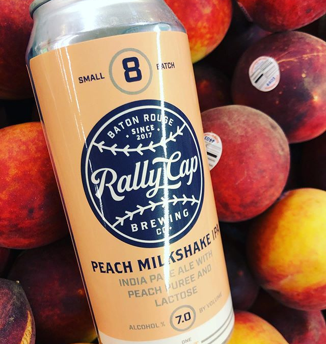 @rallycapbrewing Peach Milkshake IPA is now available at our Perkins Rd location! 🍑 🥛 #drinklocal…