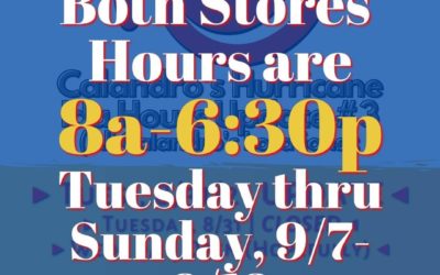 Another (hopefully the last) Calandro’s Hurricane Hours Update…

6:30p closing…